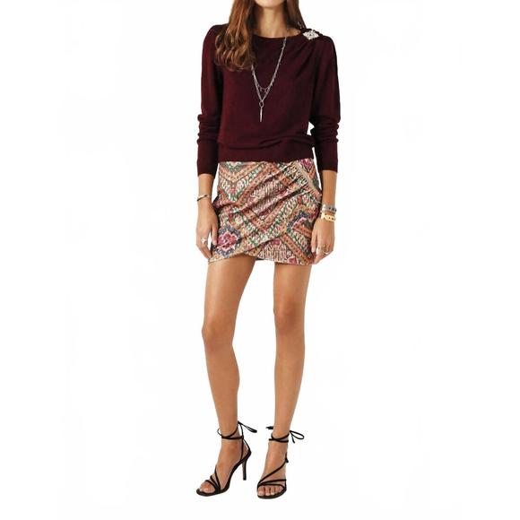 NEW BA&SH toya skirt in ocre
